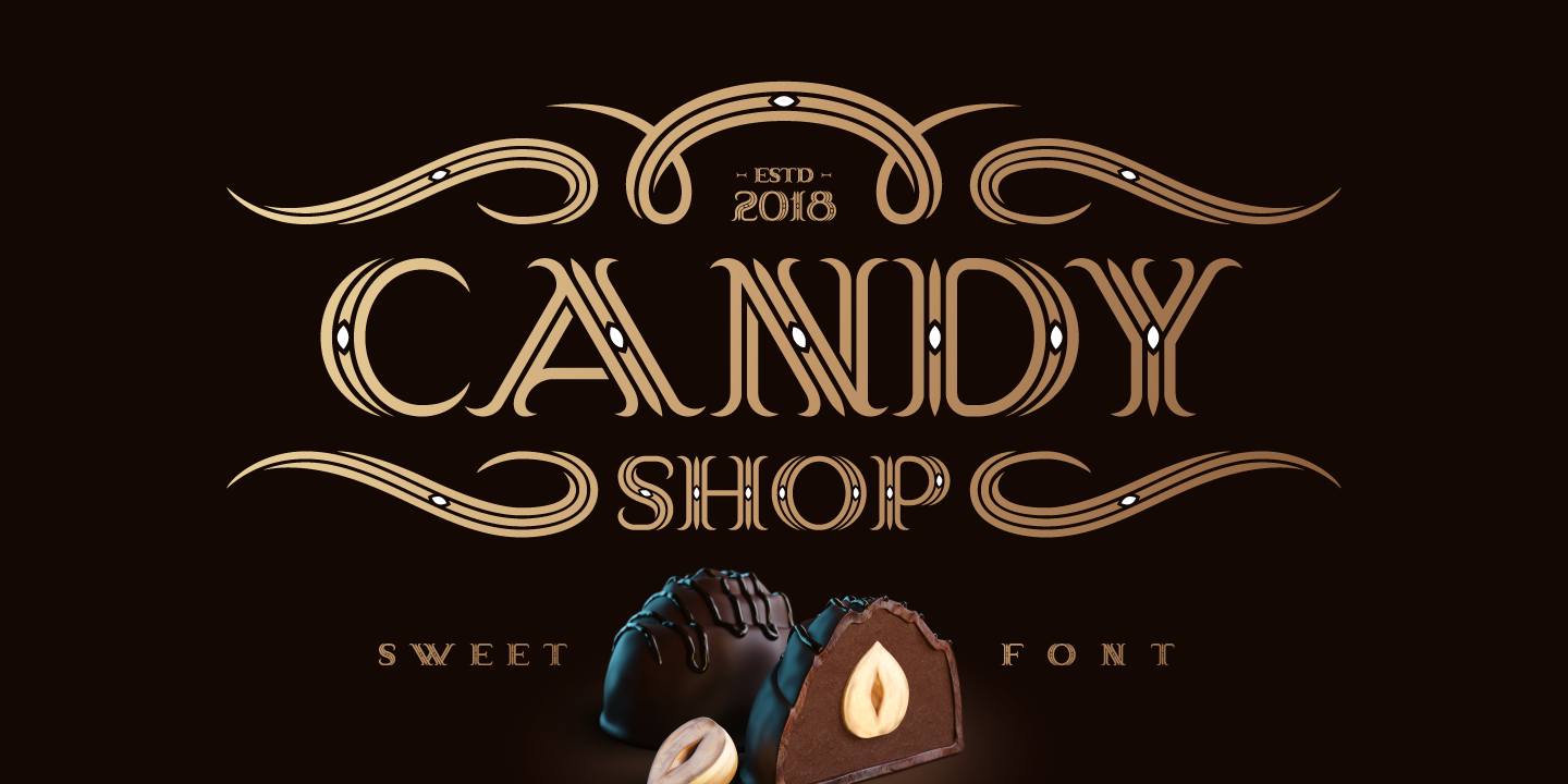 Beispiel einer Candy Shop-Schriftart